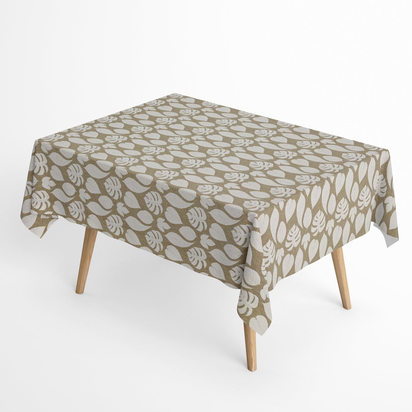 Jacquard Tischdecke aus beschichteter Baumwolle mit Fleckenschutz VELEZ Monstera Dschungel eckig rund oval