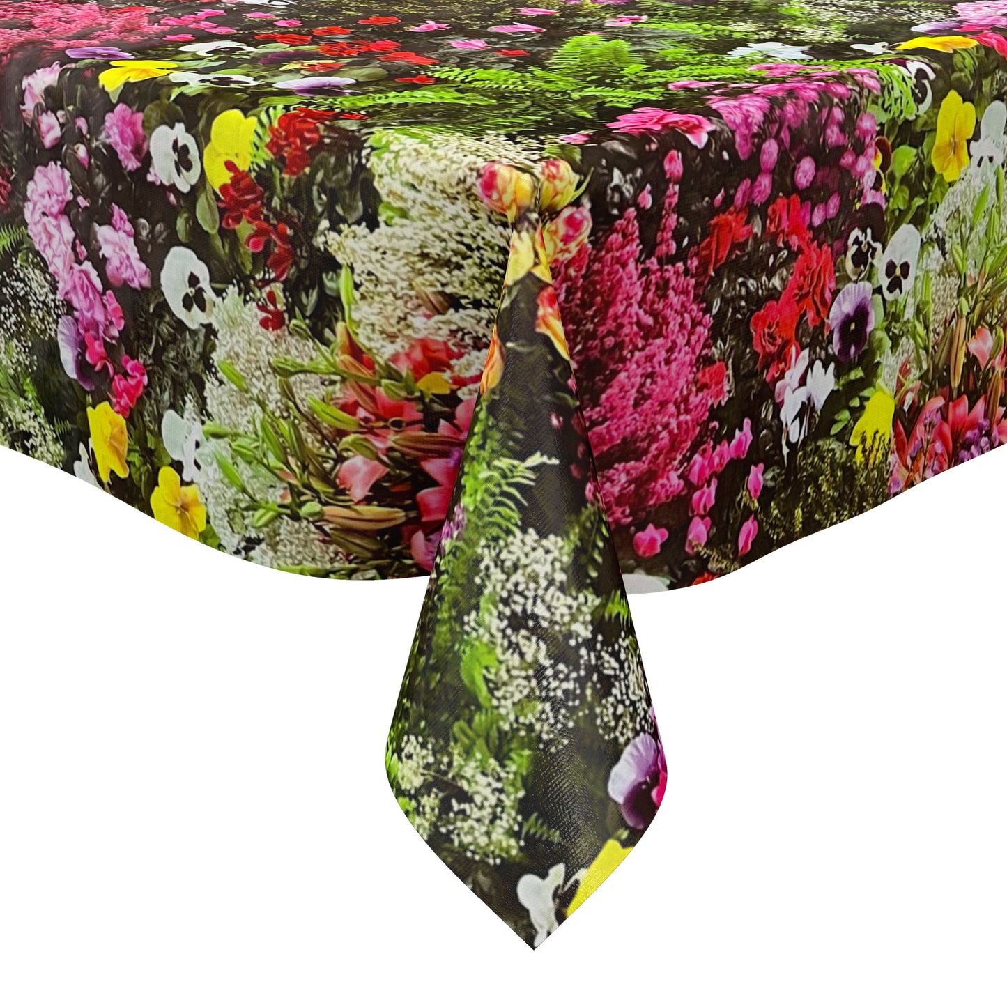 Nappe toile cirée KEVKUS W270 fleurs prairie pensées carrée ronde ovale