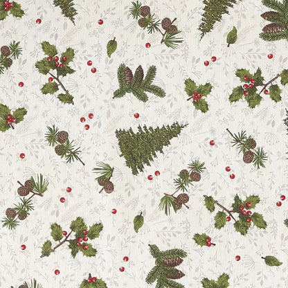 Tischdecke beschichtete Baumwolle Tannenbaum Tannenzapfen