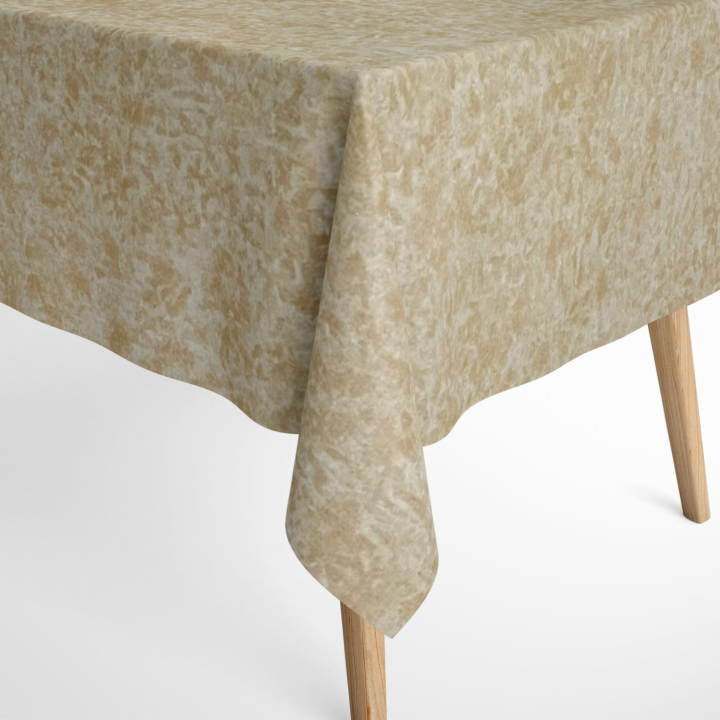 Tischdecke aus Baumwolle mit Teflonbeschichtung marmoriert beige Größe wählbar abwischbar
