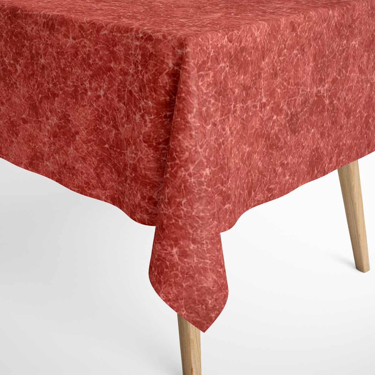 Tischdecke aus Baumwolle mit Teflonbeschichtung marmoriert rot Größe w –