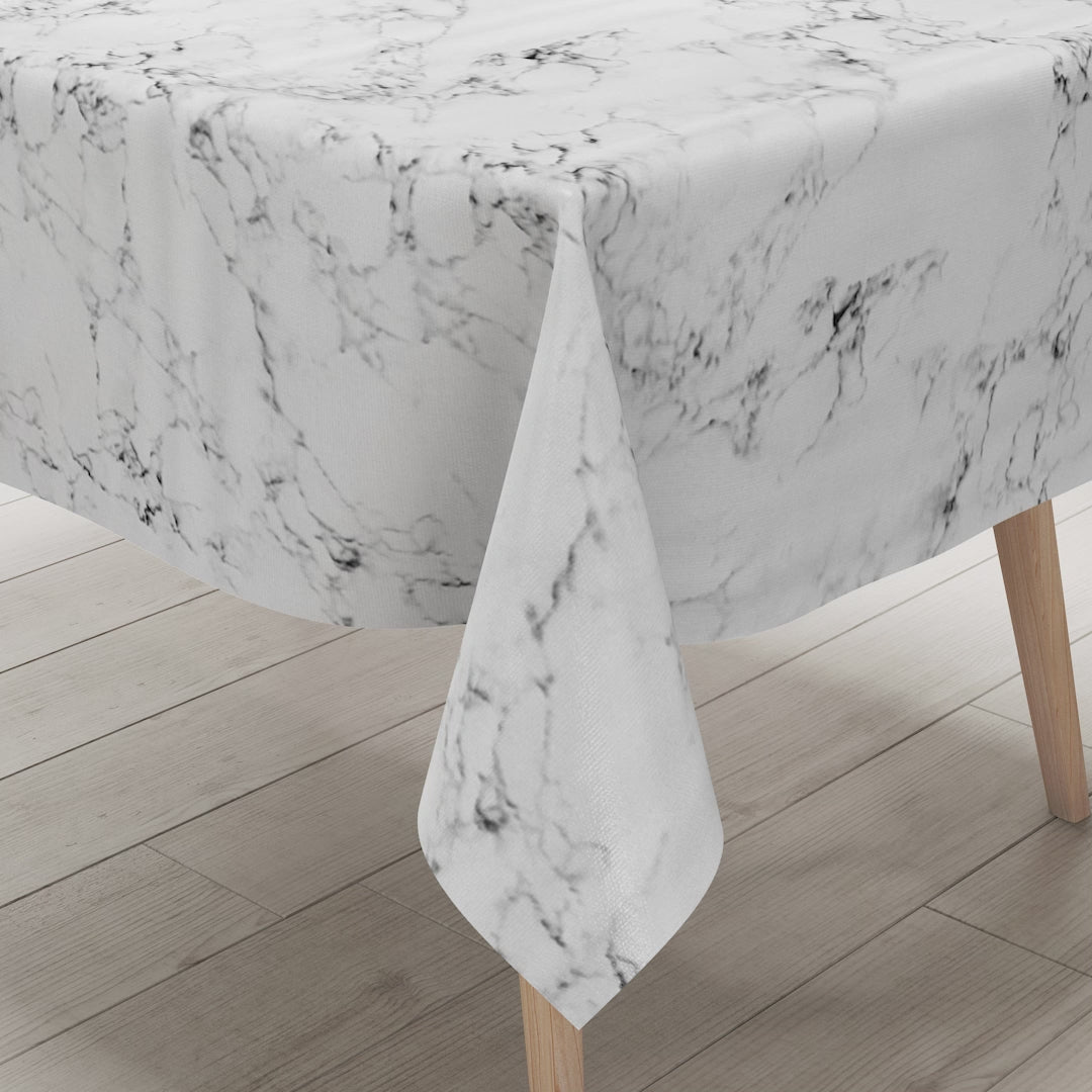 KEVKUS Wachstuch Tischdecke – Mosaik-Fliesen Design In Schwarz-beige, Als Meterware In Eckig, Rund Oder Oval Wählbar