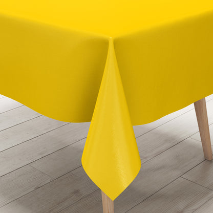 Wachstuch Tischdecke gelb einfarbig unifarben uni109 eckig rund oval
