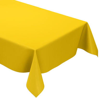 KEVKUS Wachstuch Tischdecke uni 109 gelb einfarbig wählbar in eckig, rund und oval -