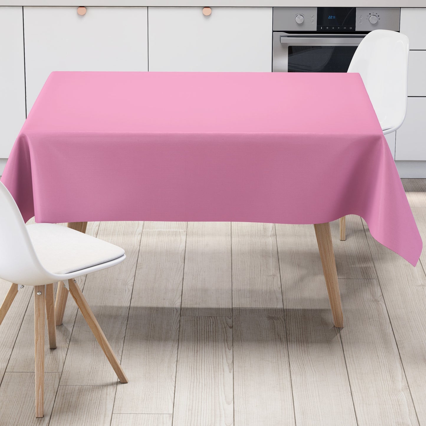 KEVKUS Wachstuch Tischdecke unifarben 210 rosa einfarbig wählbar in eckig, rund und oval -