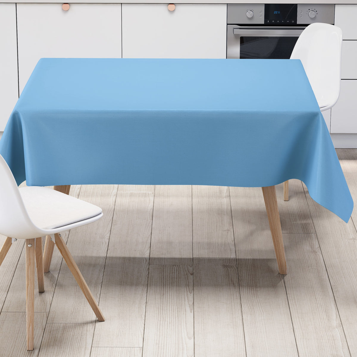 Wachstuch Tischdecke hellblau uni 291 einfarbig unifarben eckig rund o –