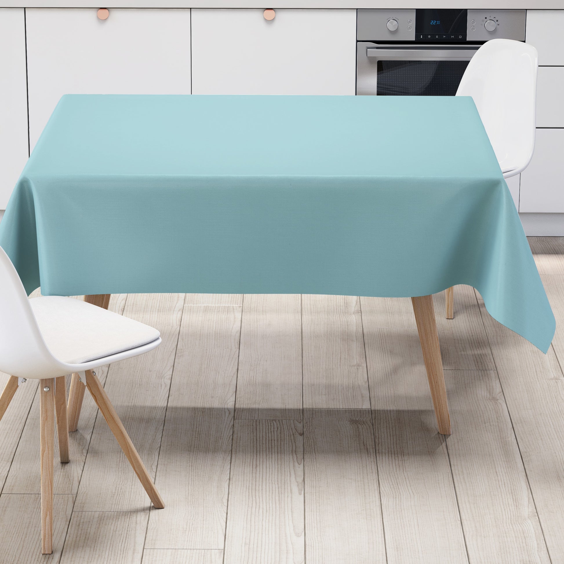 Wachstuch Tischdecke ni hellblau einfarbig pastellblau