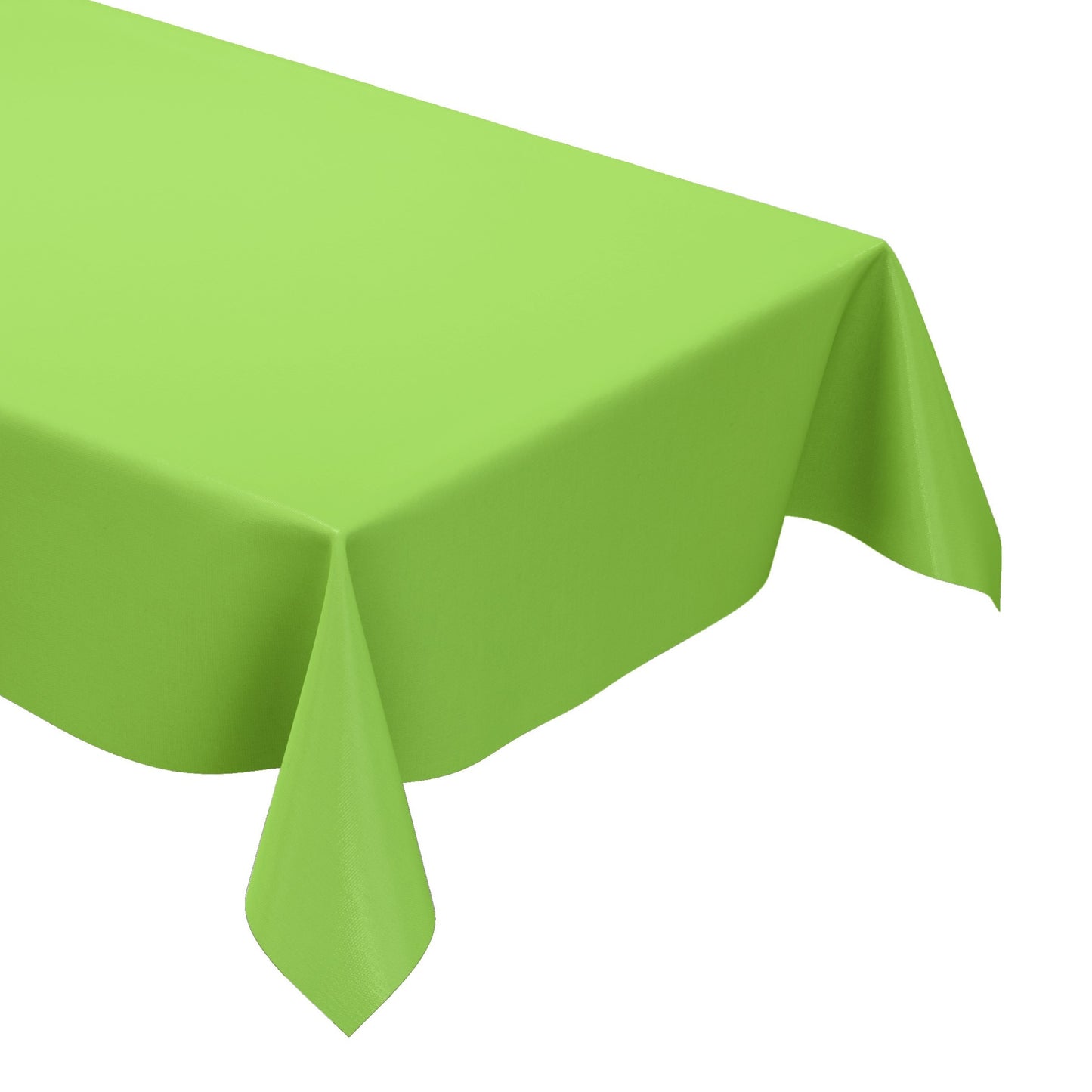 KEVKUS Wachstuch Tischdecke unifarben 375 hellgrün einfarbig wählbar in eckig, rund und oval -