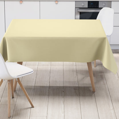 KEVKUS Wachstuch Tischdecke uni 7 beige creme einfarbig wählbar in eckig, rund und oval -