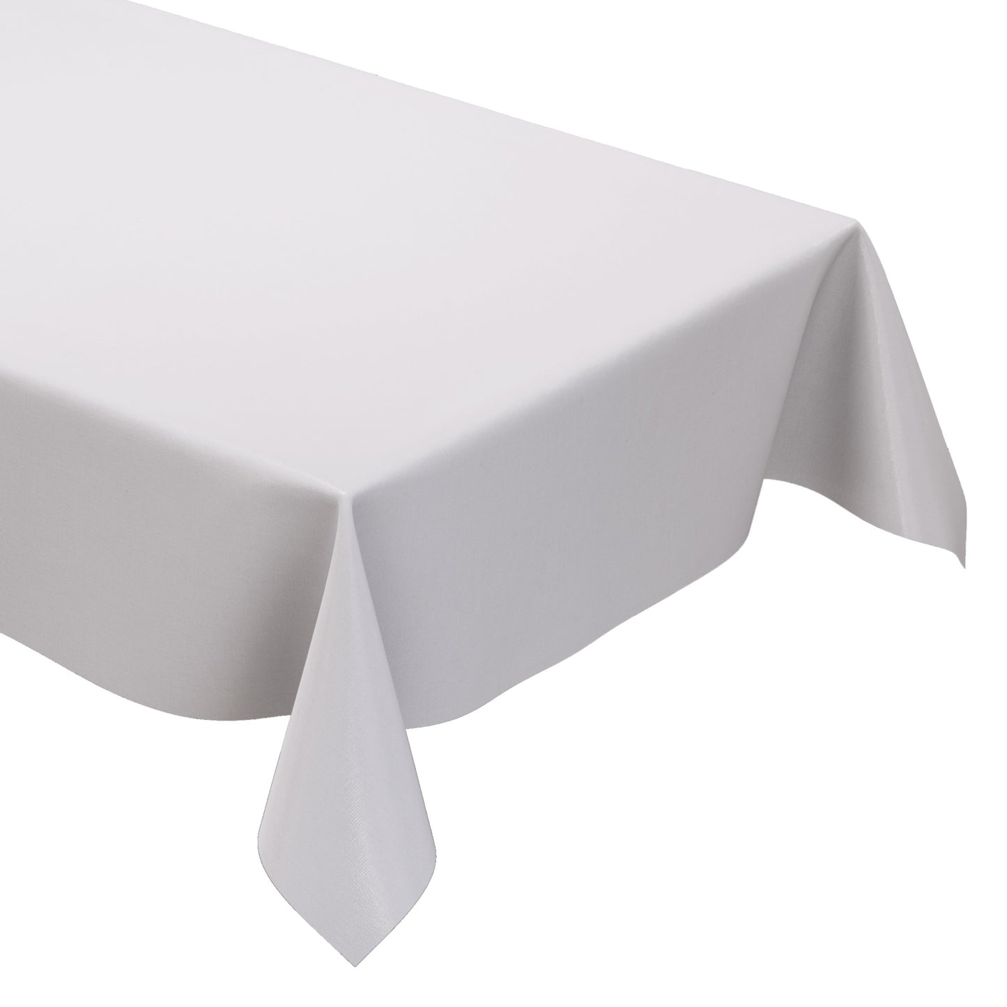 KEVKUS Wachstuch Tischdecke uni 0 Weiß einfarbig wählbar in eckig, rund und oval -