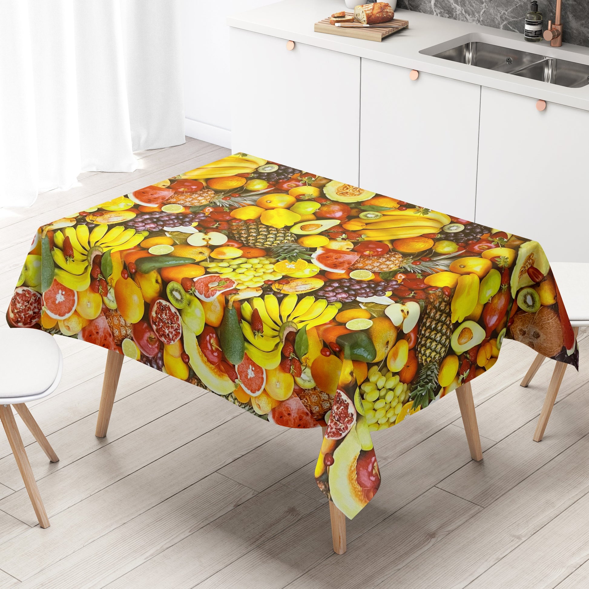 Küche Sommer – Wachstuch Früchte Tischdecke eckig 01245-00 rund Garten o