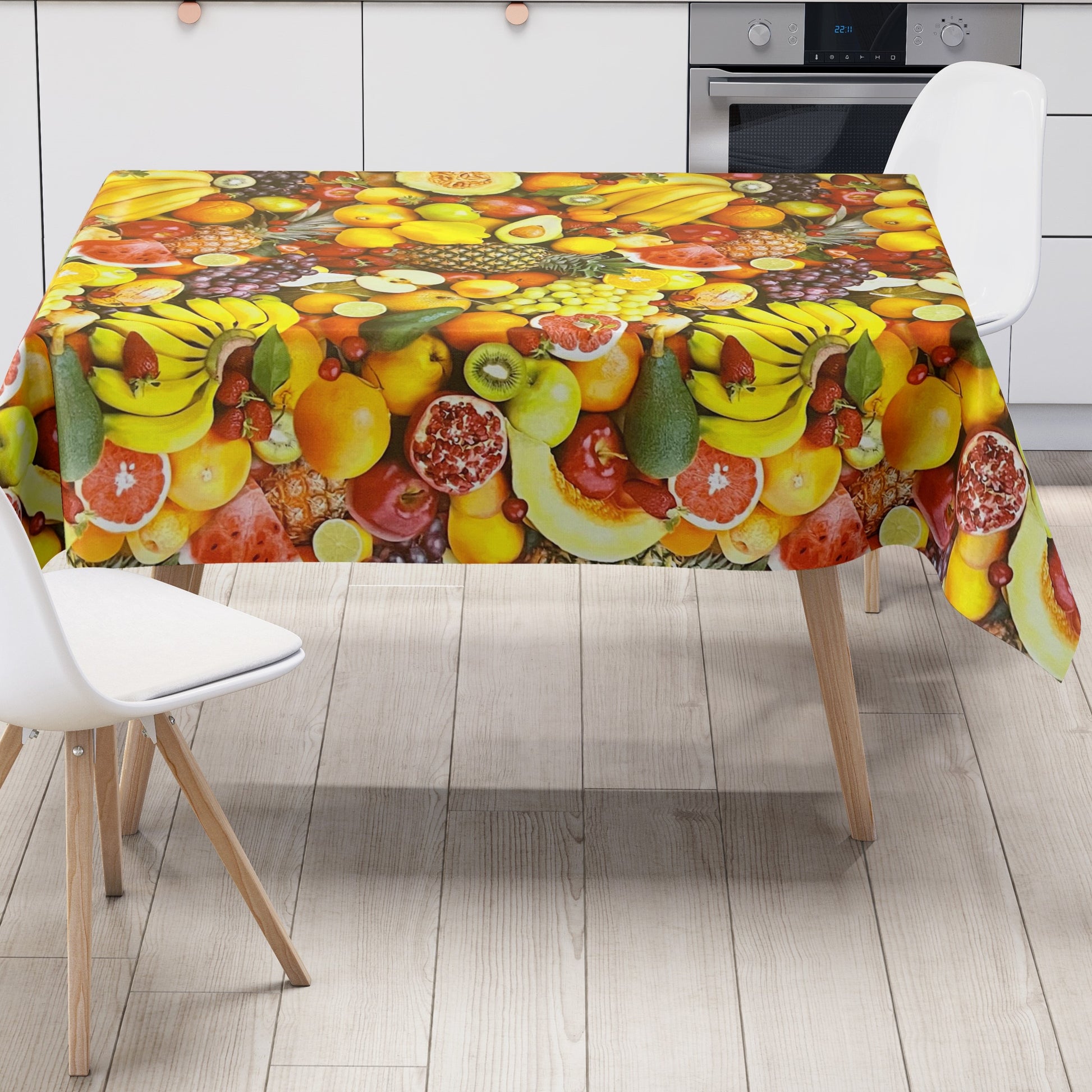Wachstuch Tischdecke 01245-00 Früchte Küche Sommer Garten eckig rund o –