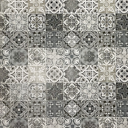 Wachstuch Tischdecke Mosaik grau