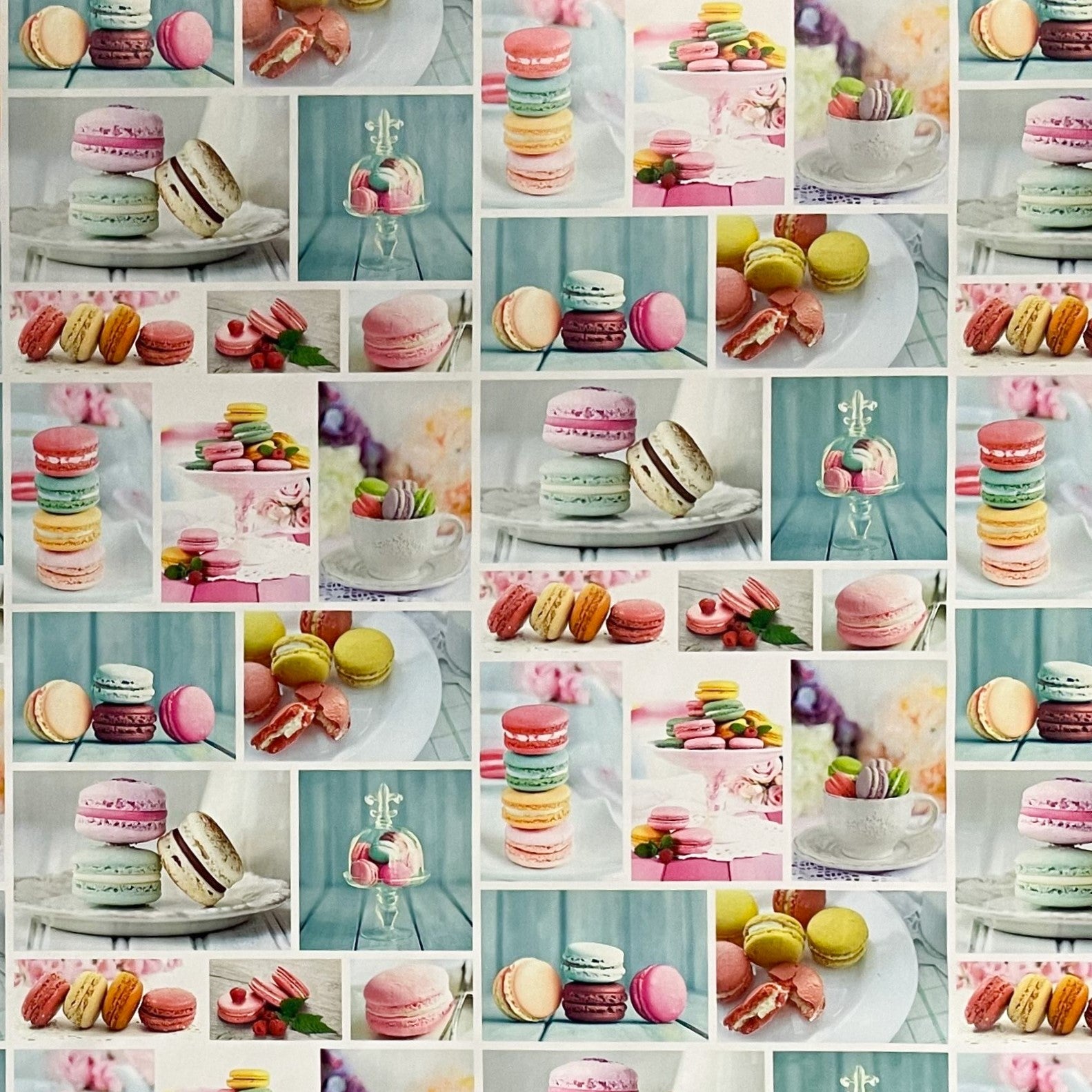 Wachstuch Tischdecke Macarons 