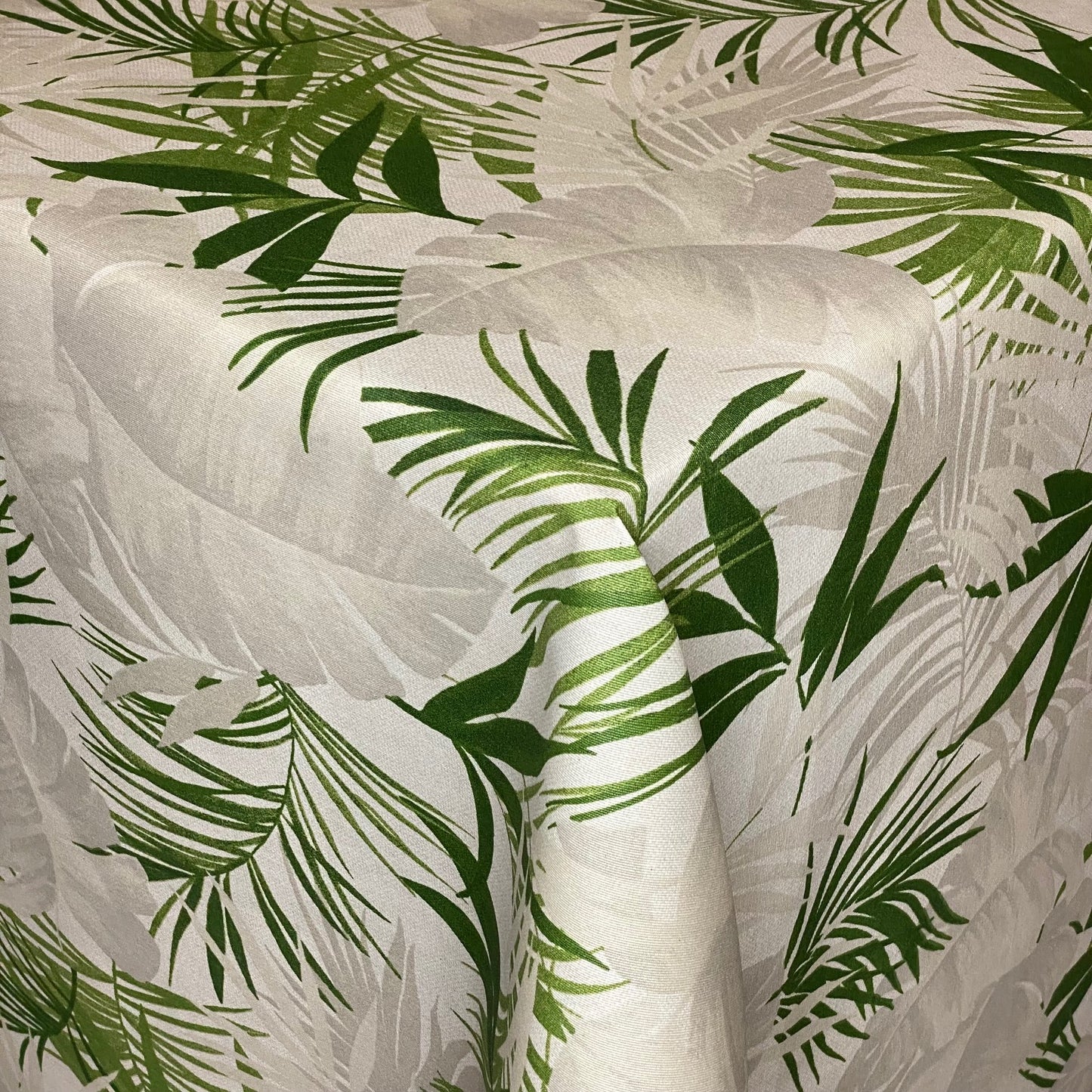 textile Baumwolltischdecke Dschungel Palmen Blätter eckig rund oval kaufen kevkus