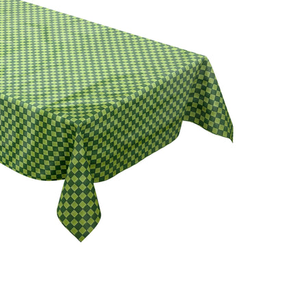 abwaschbare Wachstuch Tischdecke eckig rund oval kaufen karo kariert schachbrett grün hellgrün