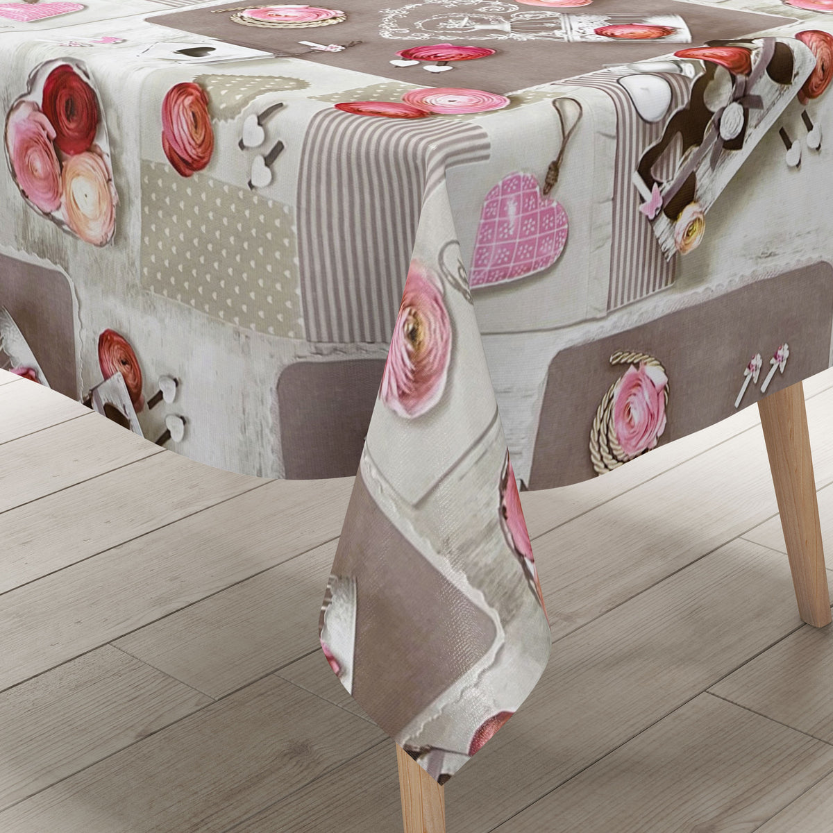 Wachstuch Tischdecke B9032-01 Rosenblüten Love eckig rund oval –