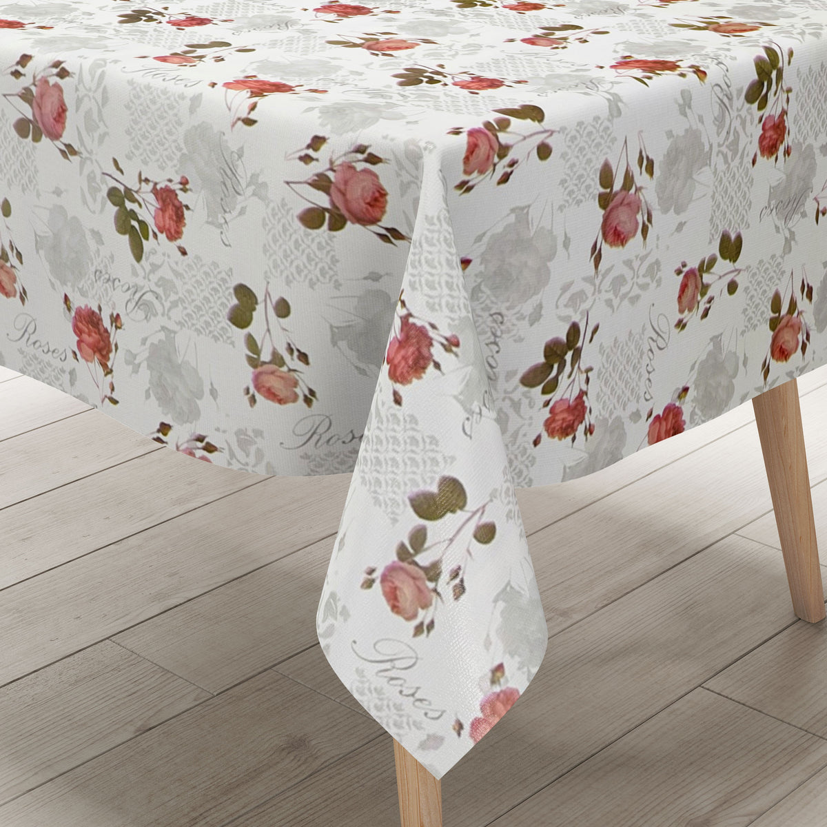 Wachstuch Tischdecke B9054-02 rosa Rosen Blüten eckig rund oval –