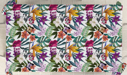 textile Tischdecke Jacquard beschichtete Baumwolle DG32 Blumen floral eckig rund oval
