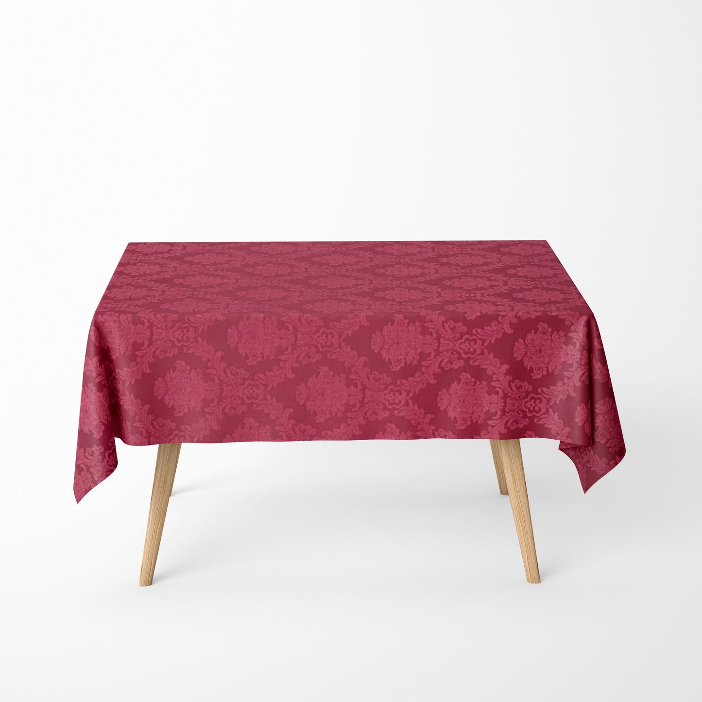 textile Tischdecke Jacquard beschichtete Baumwolle Weihnachten ELYSE Classic unico08 cerry rot eckig rund oval