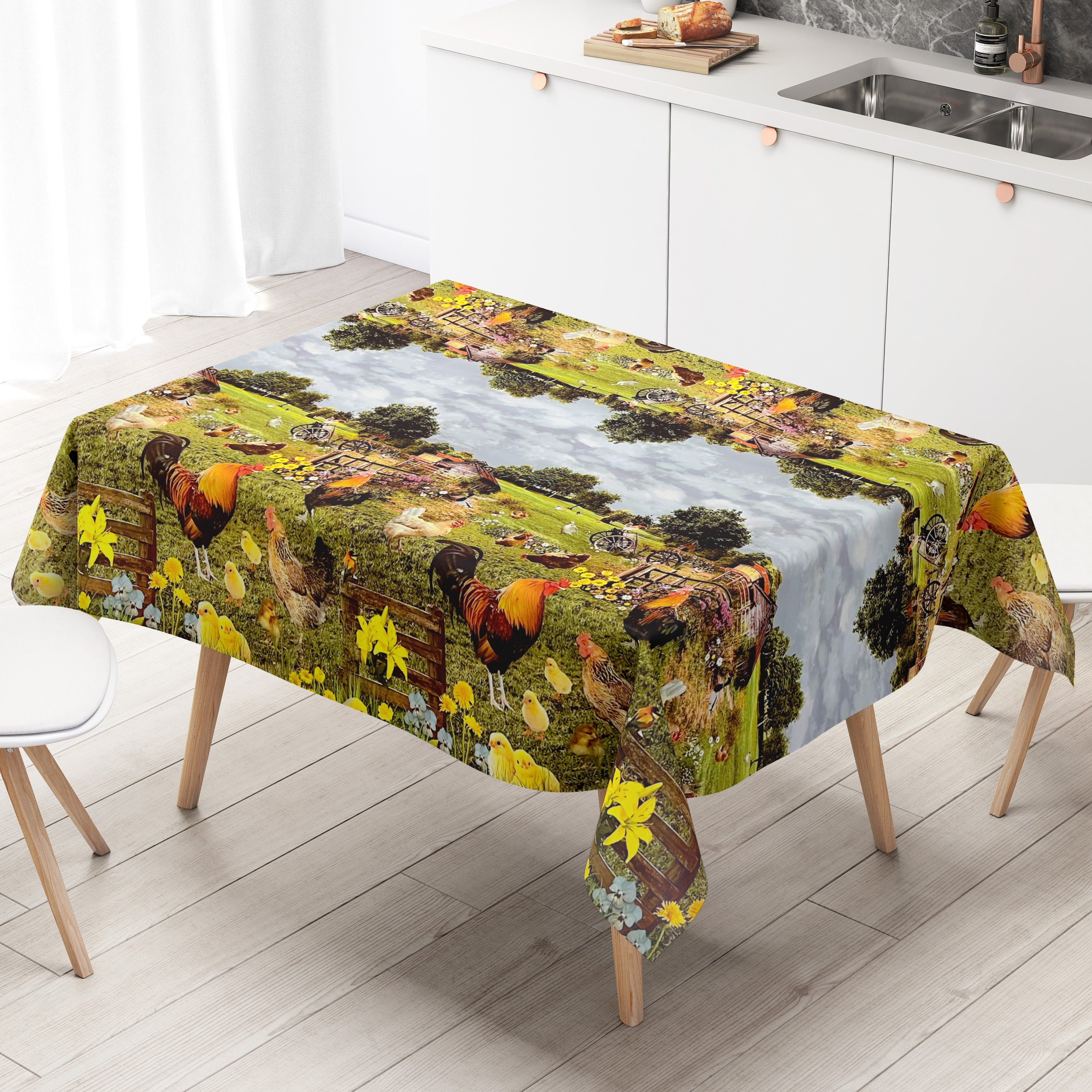 ANRO Wachstuchtischdecke Rund 120 Cm – Wasserabweisend, Pflegeleicht, Ideal Für Küche & Garten