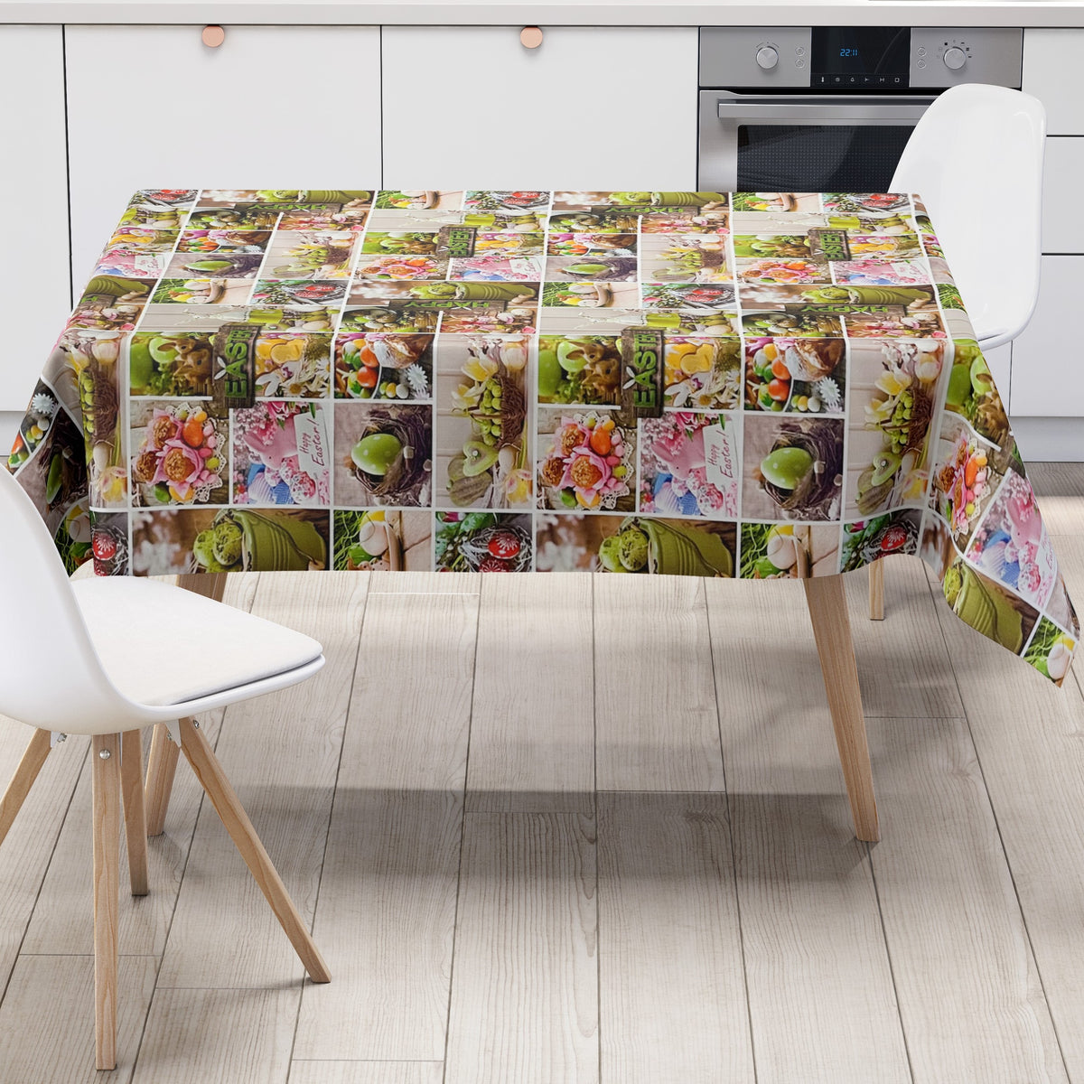 Wachstuch Tischdecke Meterware P1091-1 HAPPY EASTER Ostern eckig rund –