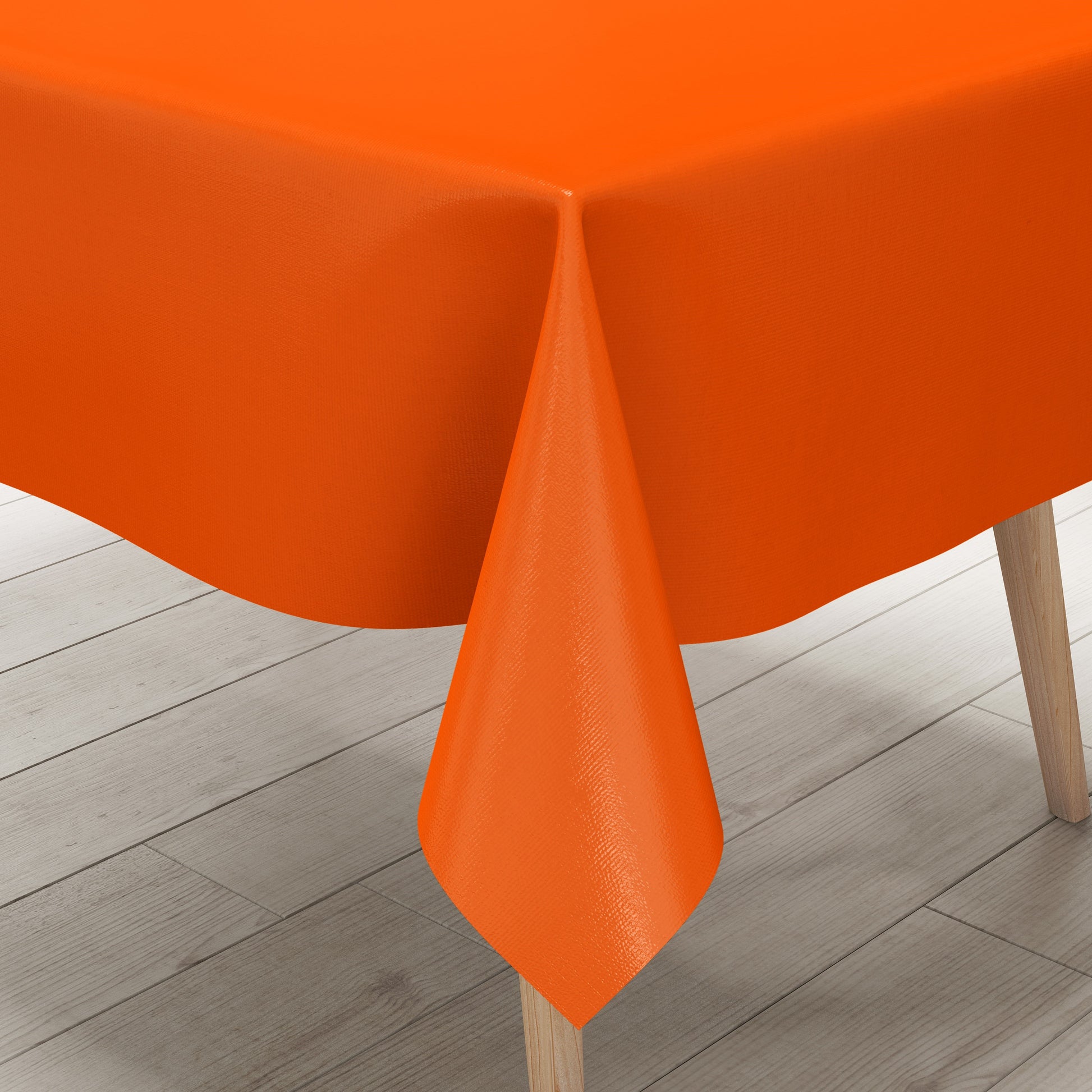 Wachstuchtischdecke Tischdecke einfarbig orange uni eckig rund oval kaufen wachstuchshop24.de